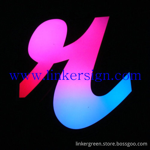 3d stainless steel face illuminated sign letters for shop sign